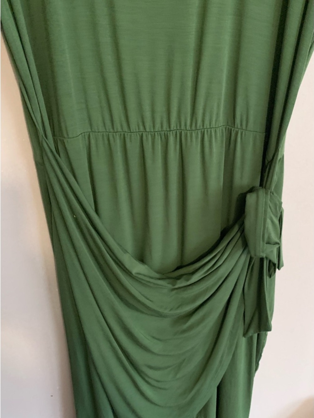 Ava & Viv Olive Green Midi Dress with Side Tie - Picture 5 of 5